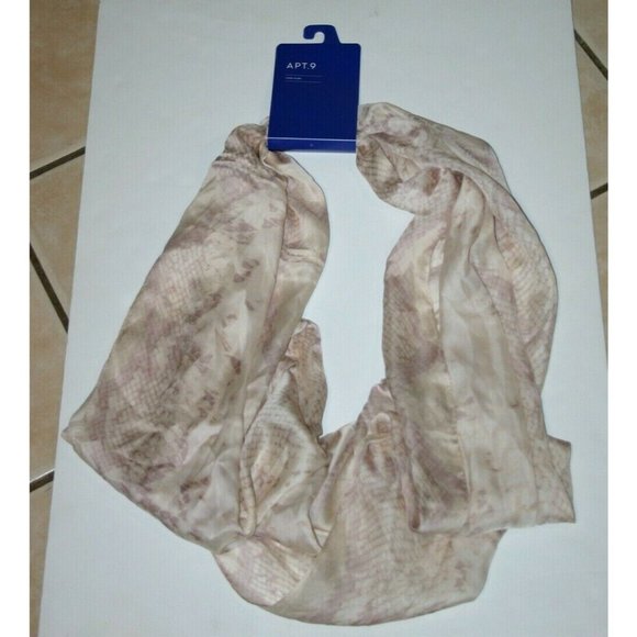 APT 9 scarf blush python loop womens neck Kohl's one size NEW - Picture 1 of 7
